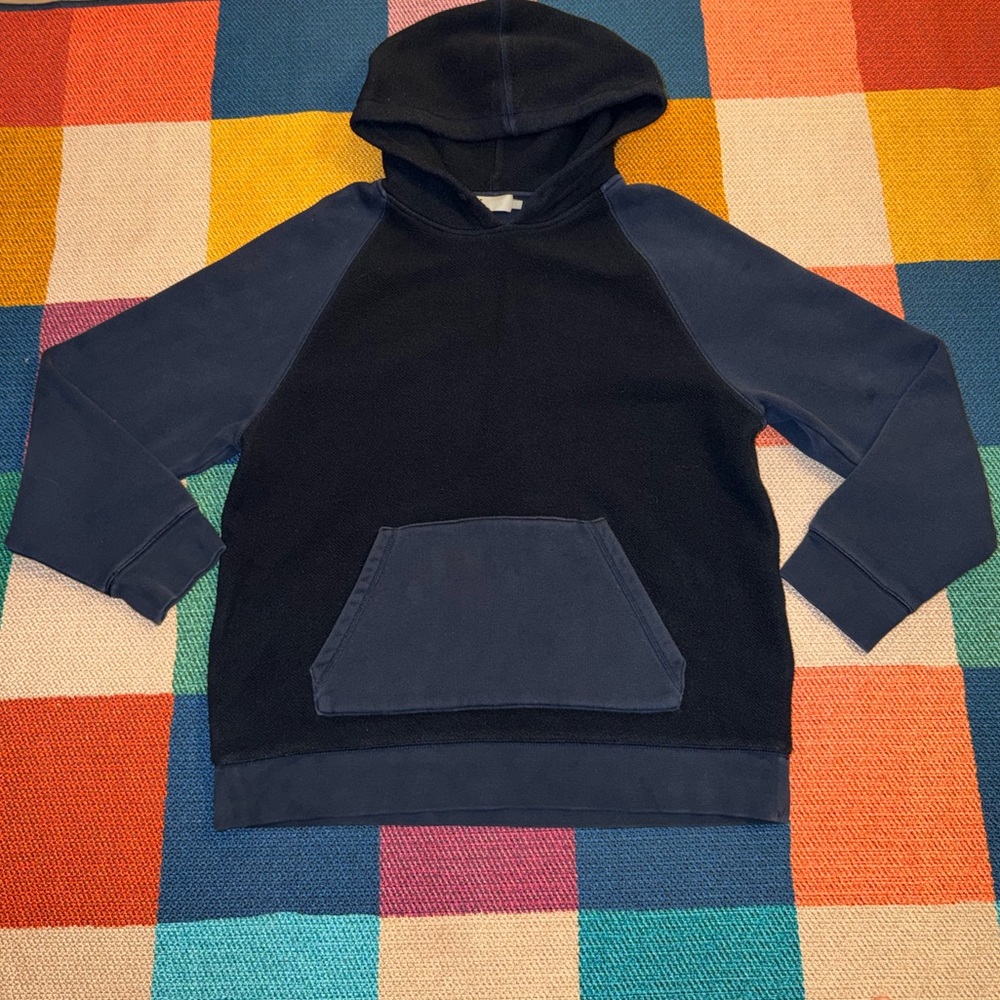 Men’s Gently Used Heavyweight Vince Navy Hoodie. Size L